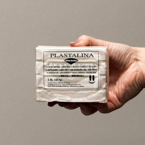 Plastalina Modeling Clay White 1LB